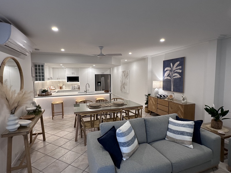 Superior Apartment 21 dining, lounge and kitchen